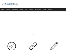 Tablet Screenshot of mythinkingbox.com